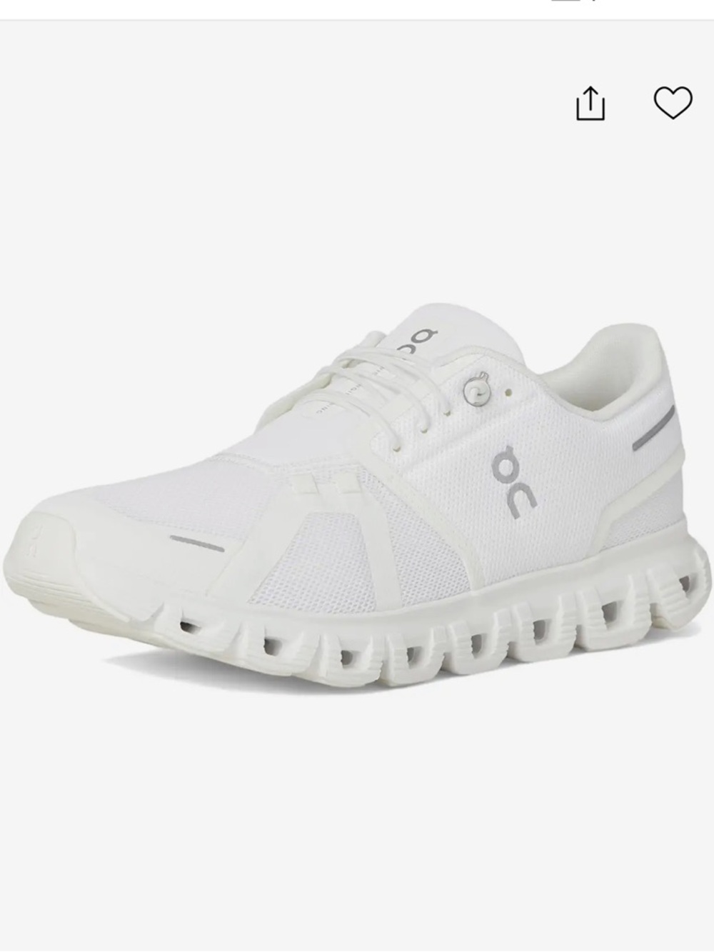 On Cloud 6 Running Women's White Athletic Shoes